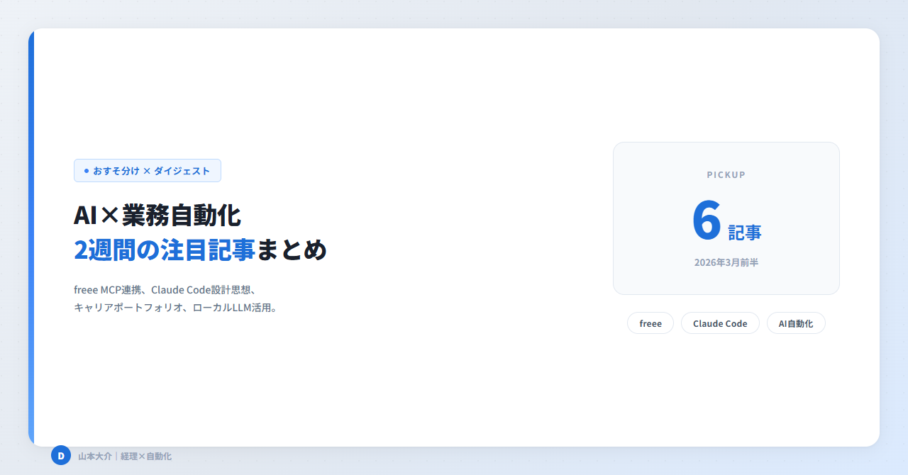 じどうかつくる おすそ分けダイジェスト（2026-03-03〜03-16）